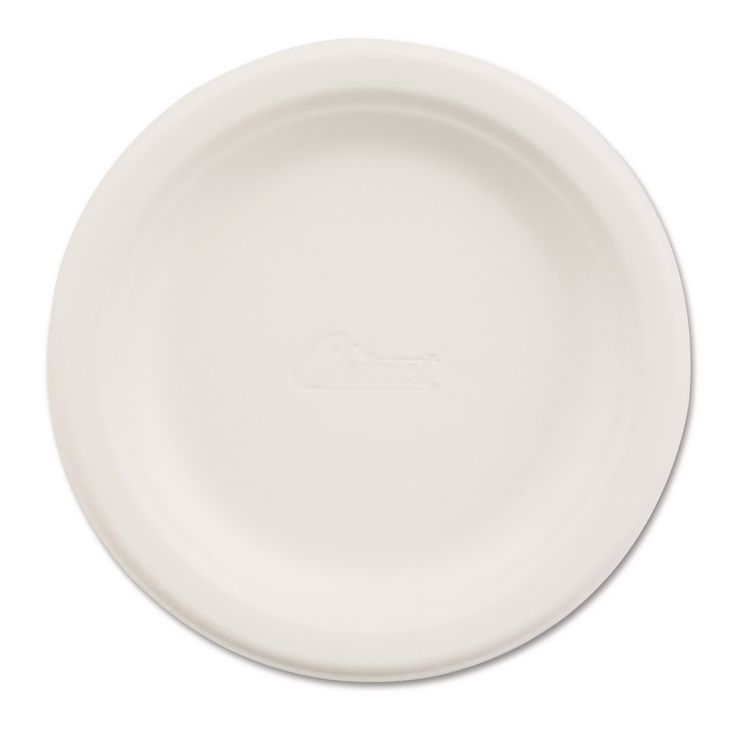 Chinet Paper Dinnerware, Plate, 6" dia, White, 1,000/Carton (HUH21225)