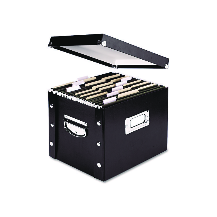 Snap-N-Store File Box, Letter Files, 11.75" x 9.75" x 9.5", Black (IDESNS01533)