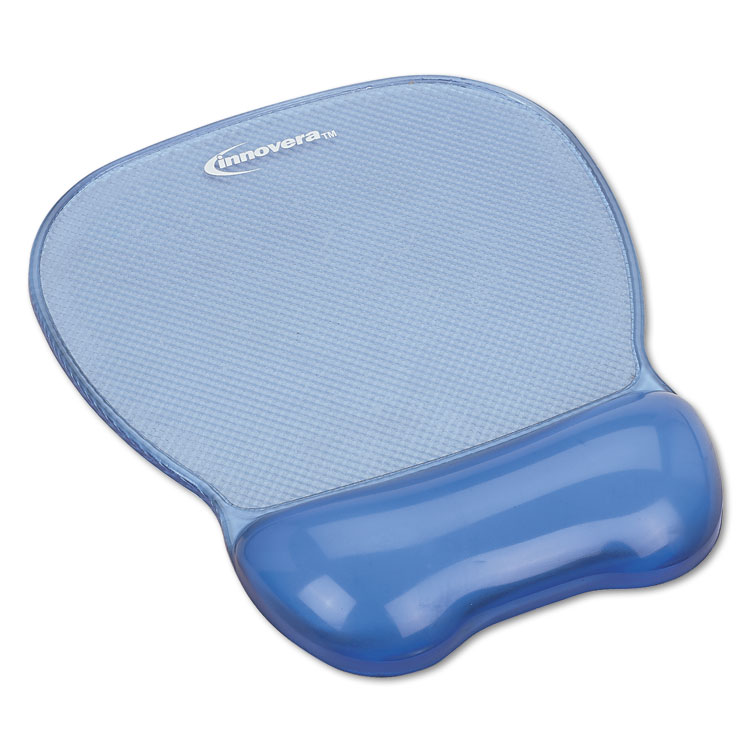 Innovera Mouse Pad with Gel Wrist Rest, 8.25 x 9.62, Blue (IVR51430)