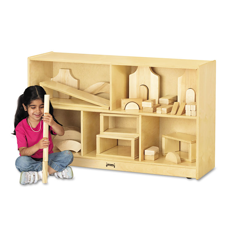 JONTI-CRAFT, INC. Low Single Mobile Storage Unit, 48w x 15d x 29.5h, White (JNT0392JC)