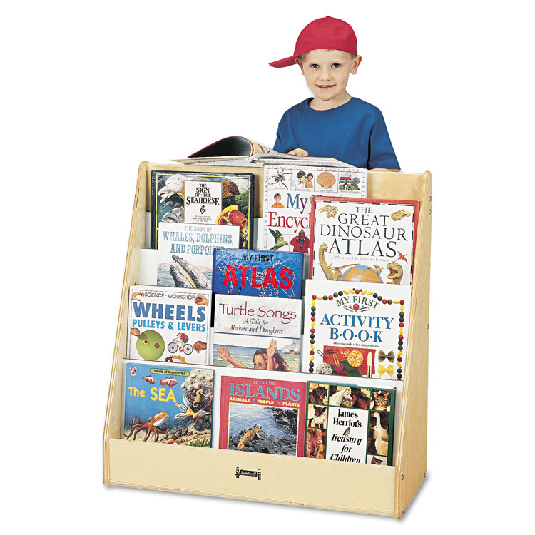 JONTI-CRAFT, INC. Pick-a-Book Stand Wish Flush Back, 30w x 13.5d x 27.5h, Birch (JNT3514JC)