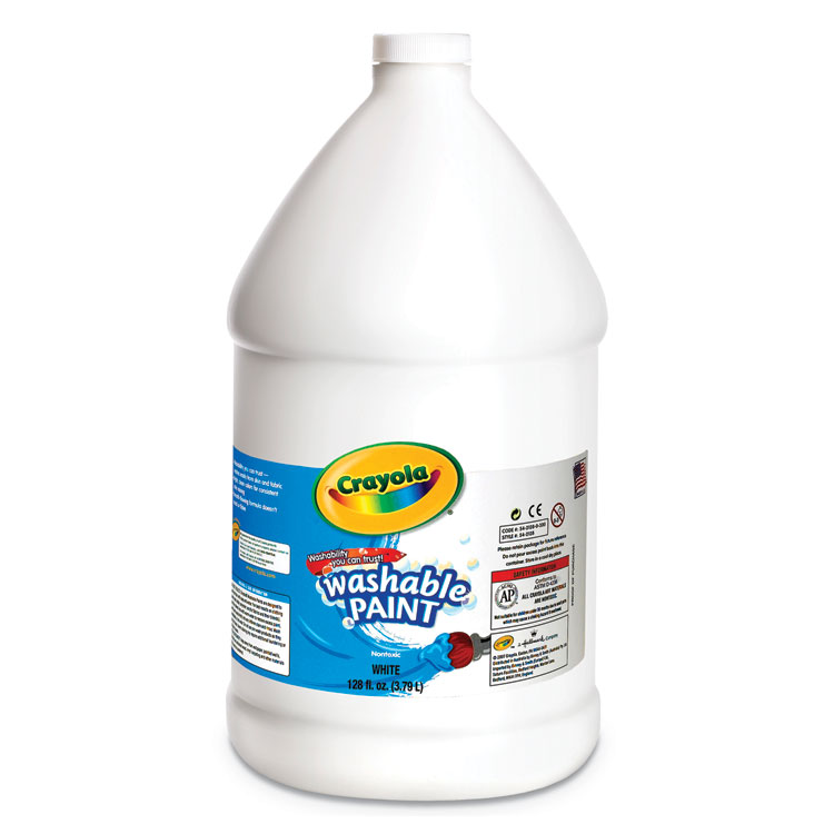 Crayola Washable Paint, White, 1 gal Bottle (CYO542128053)