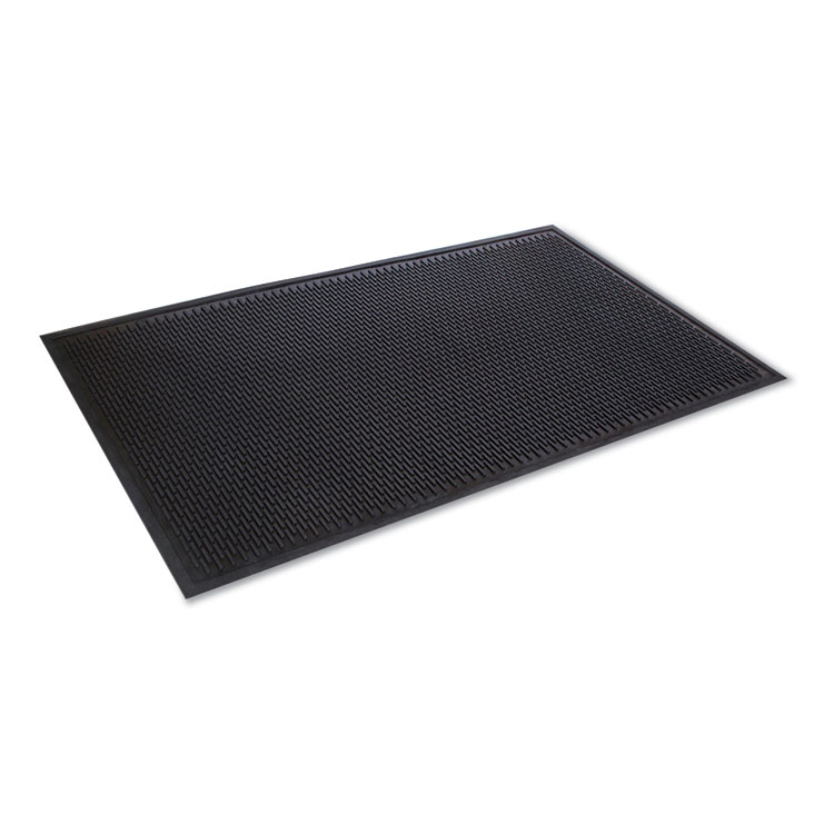Crown Crown-Tred Indoor/Outdoor Scraper Mat, Rubber, 35.5 x 59.5, Black (CWNTD0035BK)