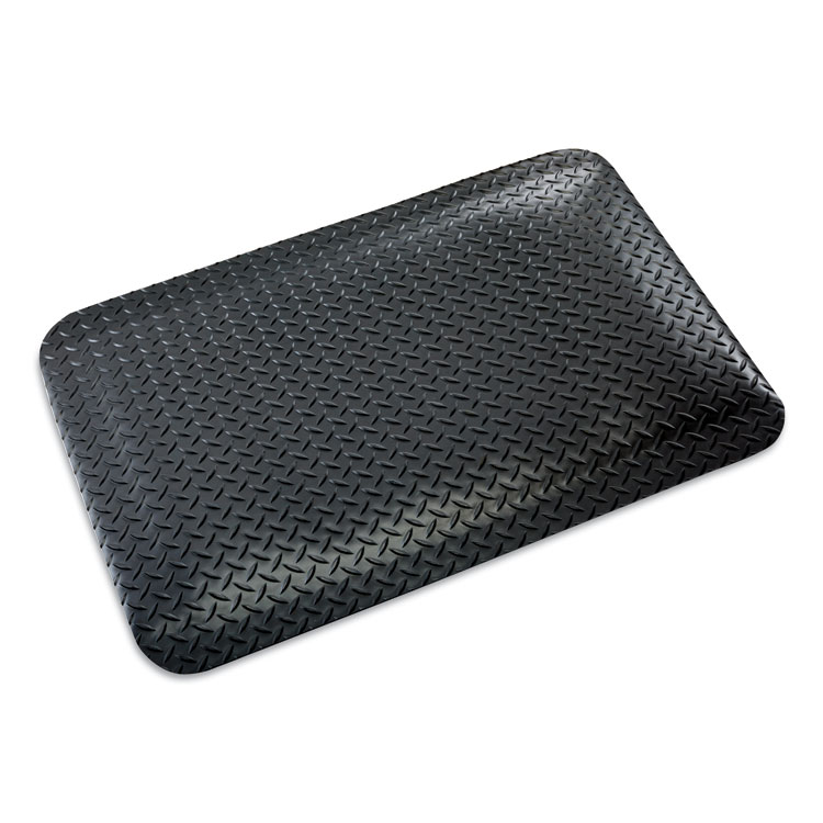 Crown Industrial Deck Plate Anti-Fatigue Mat, Vinyl, 36 x 60, Black (CWNCD0035DB)