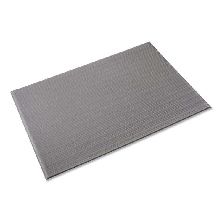 Crown Ribbed Anti-Fatigue Mat, Vinyl, 36 x 60, Gray (CWNFL3660GY)