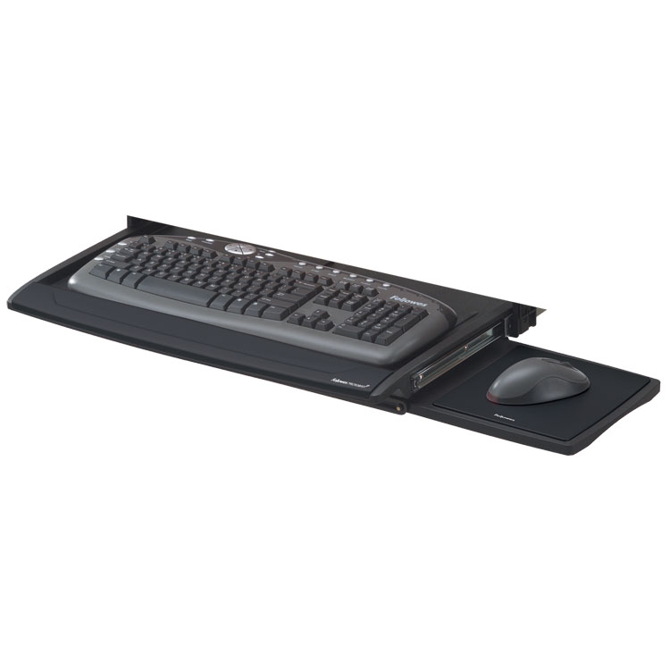 Fellowes Deluxe Keyboard Drawer, 20.5w x 11.13d, Black (FEL8031207)