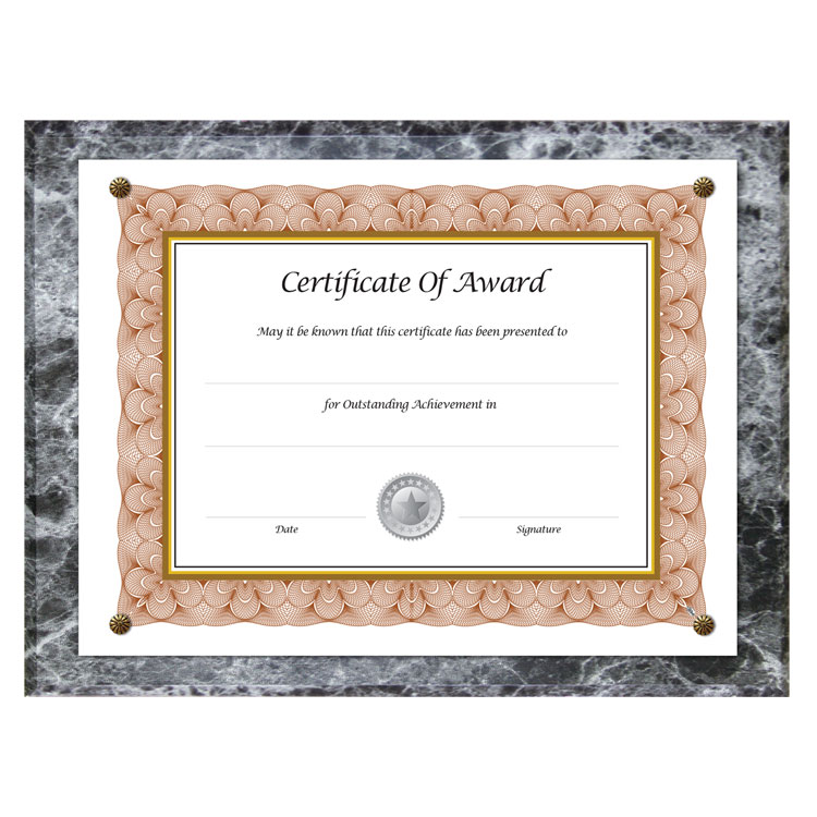 NuDell Award-A-Plaque Document Holder, Acrylic/Plastic, 10.5 x 13, Black (NUD18815M)