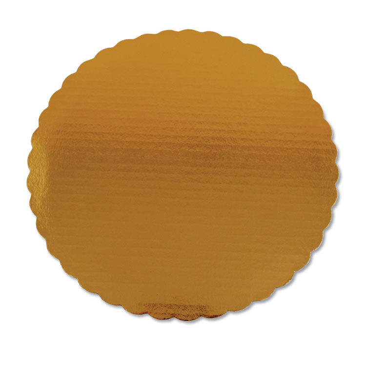 SCT Gold Cake Circles, Double Wall Construction, 14" Diameter, Gold, Paper, 50/Carton (SCH1630)