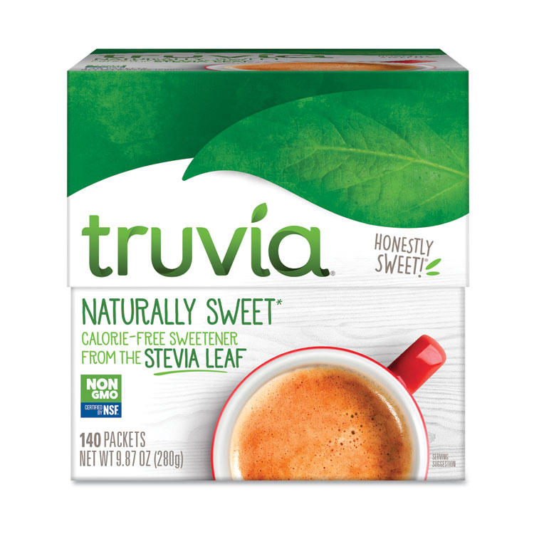Truvia Natural Sugar Substitute, 0.12 oz Packet, 140/Box (TRU8845)