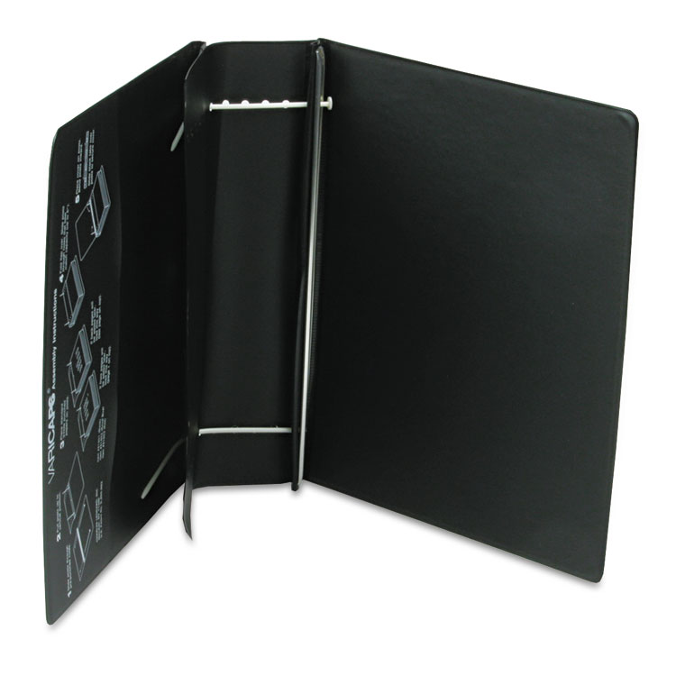 Charles Leonard VariCap Expandable Binder, 2 Posts, 6" Capacity, 11 x 8.5, Black (LEO61601)