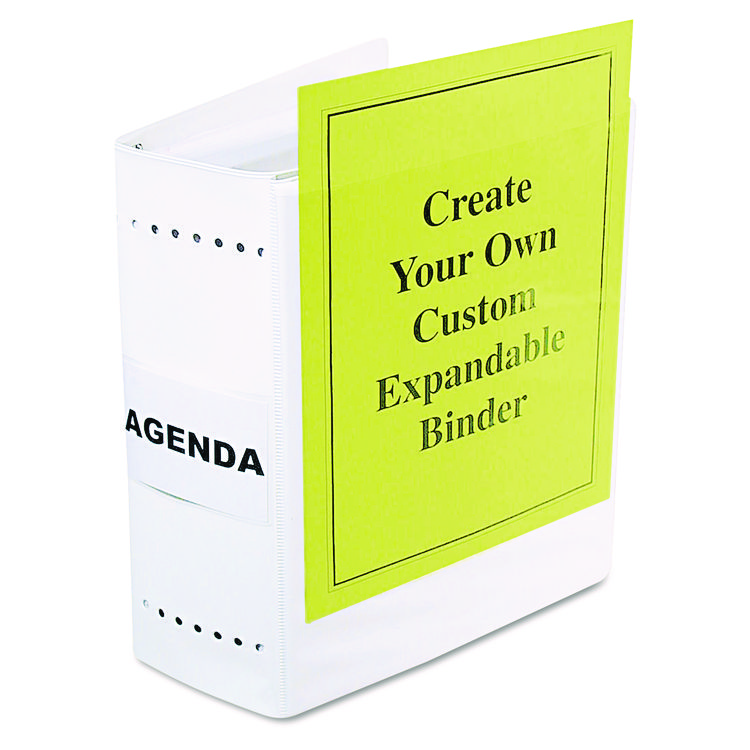 Charles Leonard VariCap Expandable Binder, 2 Posts, 6" Capacity, 11 x 8.5, White (LEO61605)