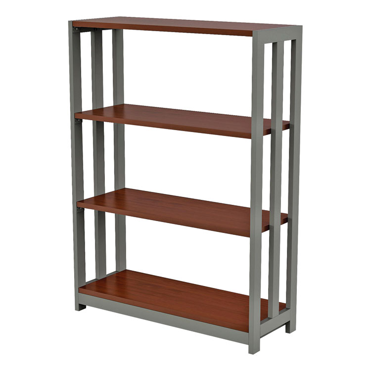 Linea Italia Trento Line Bookcase, Three-Shelf, 31.5w x 11.5d x 43.25h, Cherry (LITTR735CH)