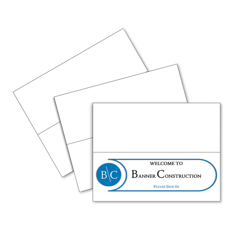 C-Line Scored Tent Cards, 4.25 x 11, White,1 Card/Sheet, 50 Sheets/Box (CLI87517)