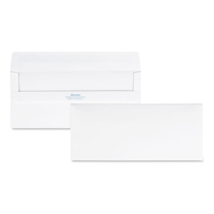 Quality Park Redi-Seal Envelope, #10, Commercial Flap, Redi-Seal Adhesive Closure, 4.13 x 9.5, White, 500/Box (QUA11118)