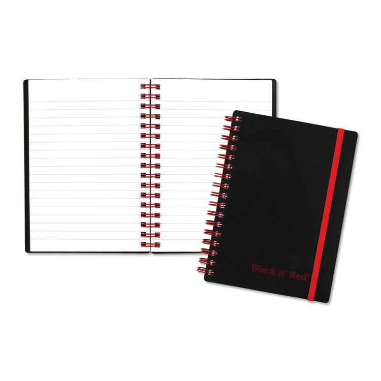 Black n' Red Flexible Cover Twinwire Notebooks, SCRIBZEE Compatible, 1-Subject, Wide/Legal Rule, Black/Red Cover, (70) 5.88 x 4.13 Sheets (JDKF67010)