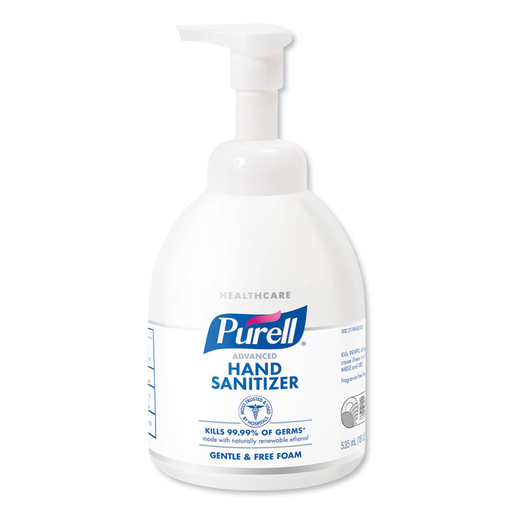 PURELL Advanced Green Certified Instant Hand Sanitizer Foam, 535 ml Bottle, Unscented (GOJ579104EA)