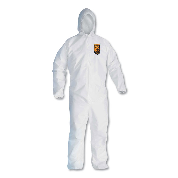 KleenGuard A20 Breathable Particle Protection Coveralls, Zip Closure, 3X-Large, White (ANS49116)