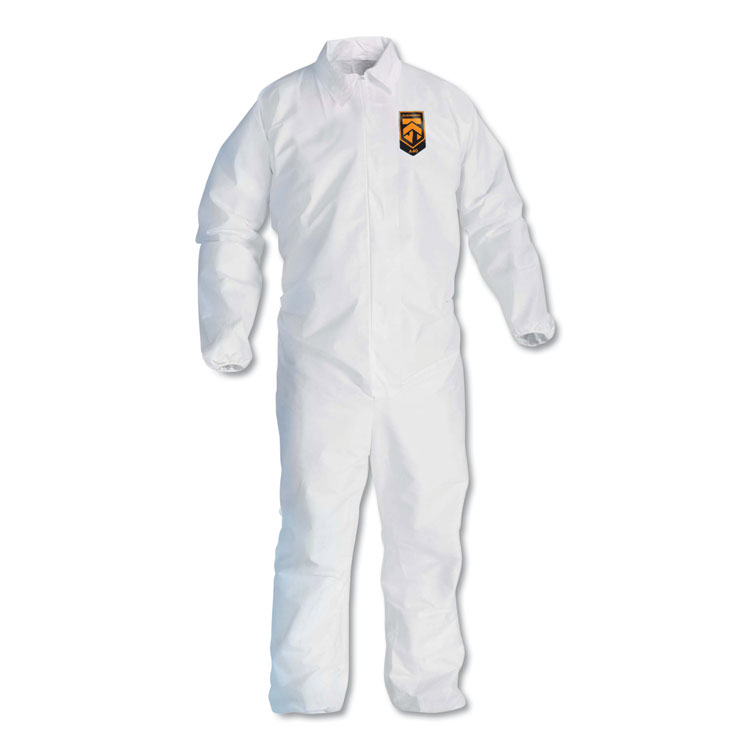 KleenGuard A40 Elastic-Cuff and Ankles Coveralls, White, 2X-Large, 25/Carton (ANS44315)