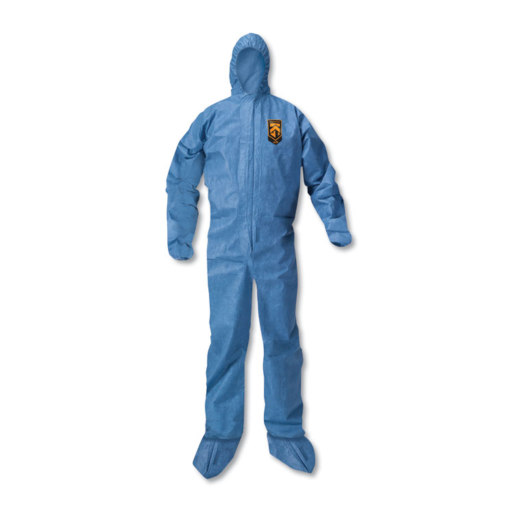 KleenGuard A20 Elastic Back Wrist/Ankle, Hood/Boots Coveralls, 4X-Large, Blue, 20/Carton (ANS58527)