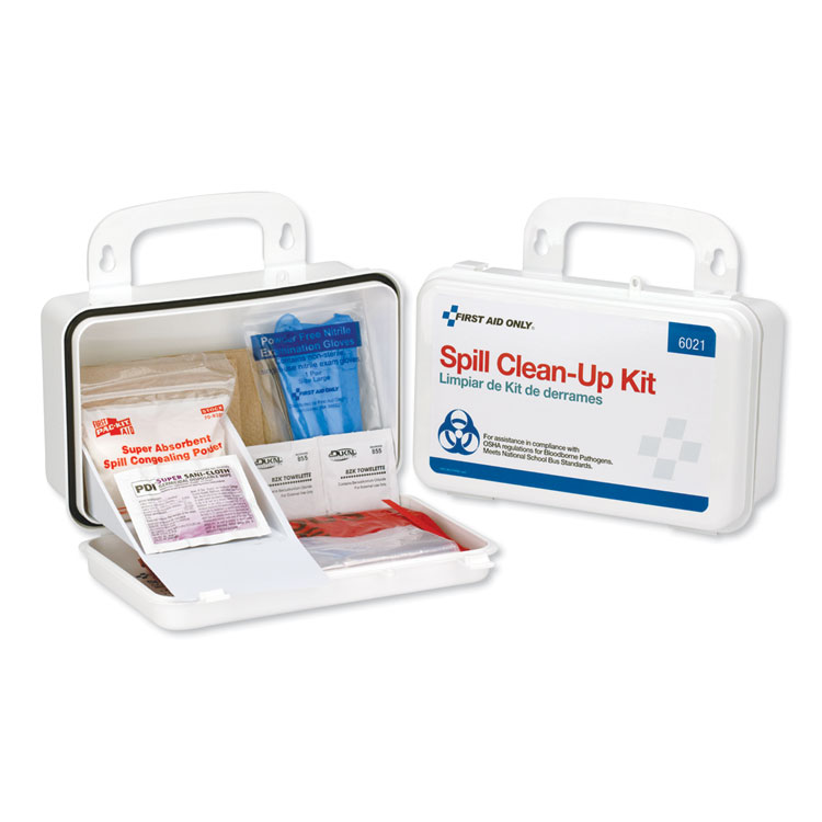 First Aid Only BBP Spill Cleanup Kit, 7.5 x 4.5 x 2.75, White (FAO6021)