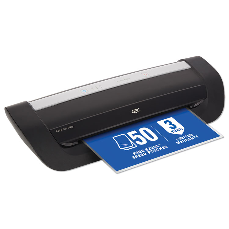 GBC Fusion Plus 6000L Thermal Pouch Laminator, Four Rollers, 12" Max Document Width, 10 mil Max Document Thickness (GBC1703097)