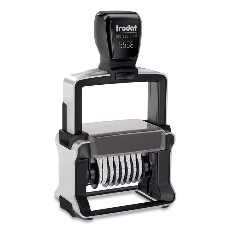 Trodat Professional Self-Inking Numberer, Eight Bands/Digits, Type Size: 2, Black (USST5558)
