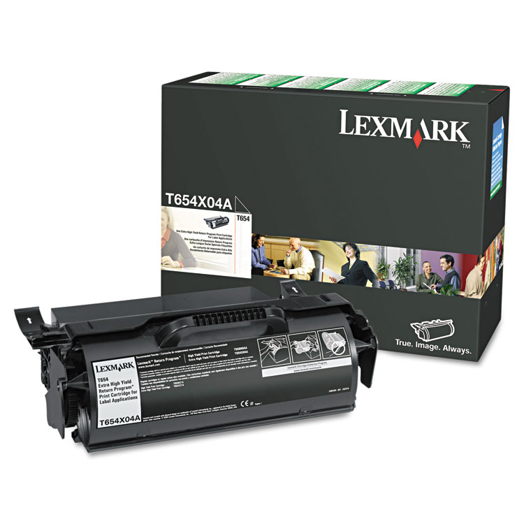 Lexmark T654X80G Extra High-Yield Toner, 36,000 Page-Yield, Black (LEXT654X80G)