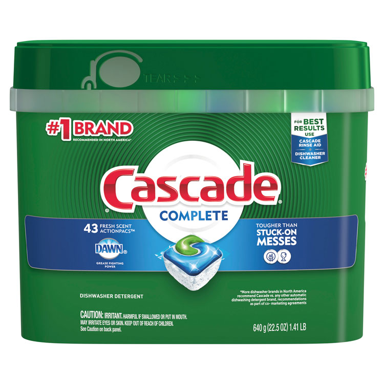Cascade ActionPacs, Fresh Scent, 22.5 oz Tub, 43/Tub (PGC06070PK)