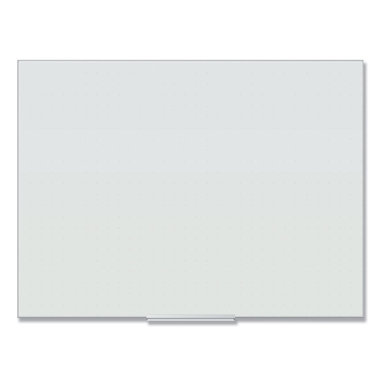 U Brands Floating Glass Ghost Grid Dry Erase Board, 48" x 36" (Actual Size: 47" x 35"), White Surface (UBR2799U0001)