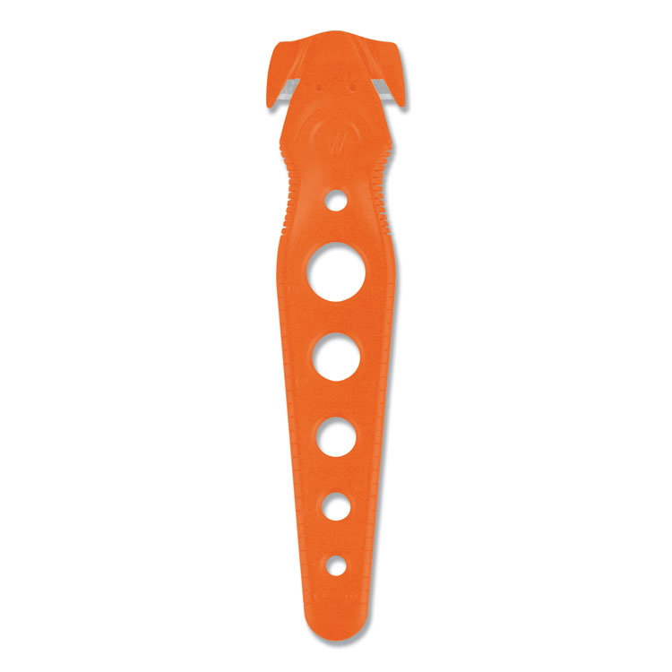 Westcott Safety Cutter, 1.2" Blade, 5.75" Plastic Handle, Orange, 5/Pack (ACM17521)