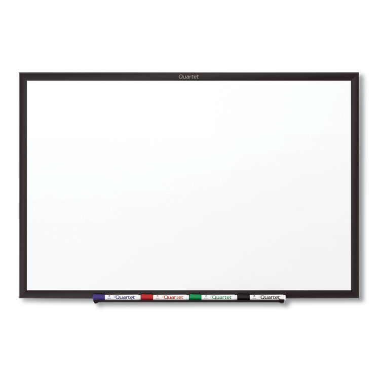 Quartet Classic Series Total Erase Dry Erase Boards, 60" x 36", White Surface, Black Aluminum Frame (QRTS535B)