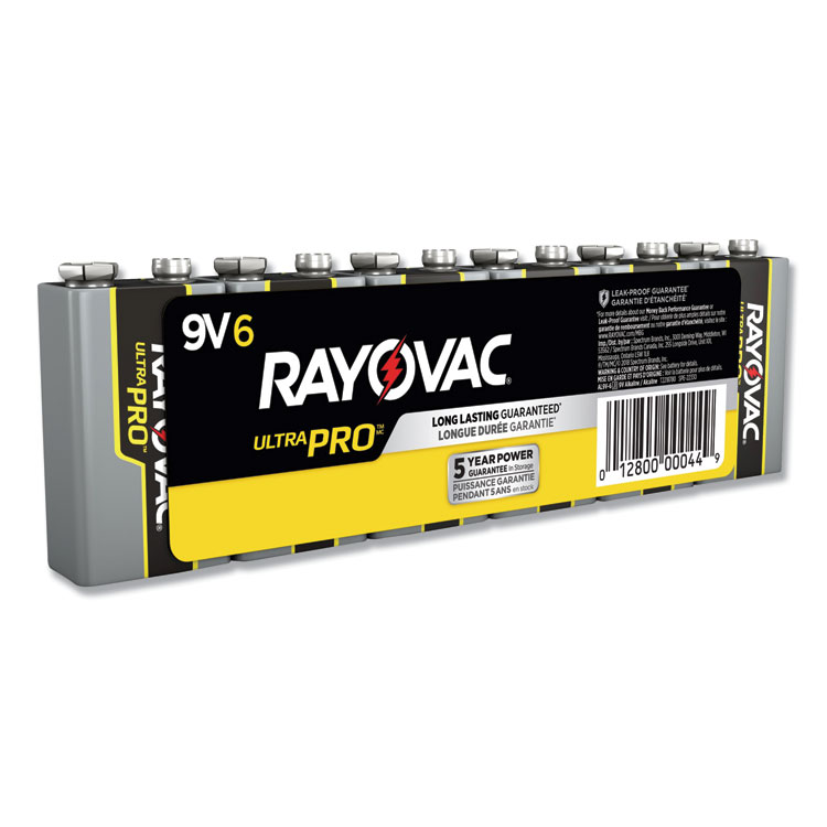 Rayovac Ultra Pro Alkaline 9V Batteries, 6/Pack (RAYAL9V6J)