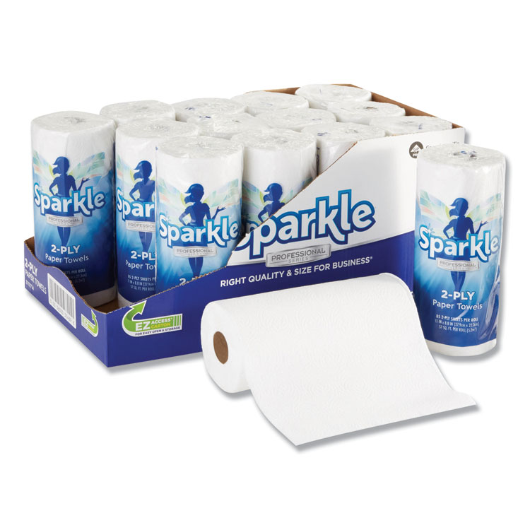 GPC2717714 - Georgia Pacific Professional Sparkle ps Premium Perforated Paper Kitchen Towel Roll, 2-Ply, 11 x 8.8, White, 85/Roll, 15 Rolls/Carton (GPC2717714)