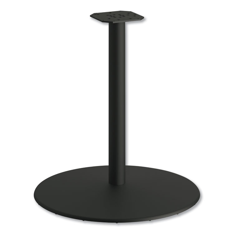 HON Between Round Disc Base for 30" Table Tops, 29" High, Black Mica (HONHBTTD30CBK)