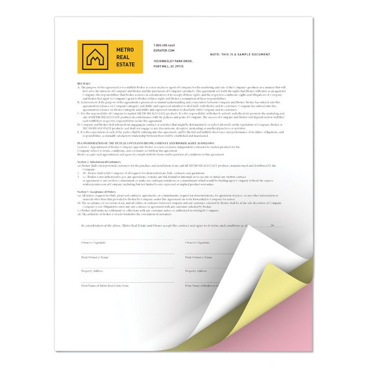 xerox Revolution Carbonless 3-Part Paper, 8.5 x 11, White/Canary/Pink, 5,000/Carton (XER3R12425)
