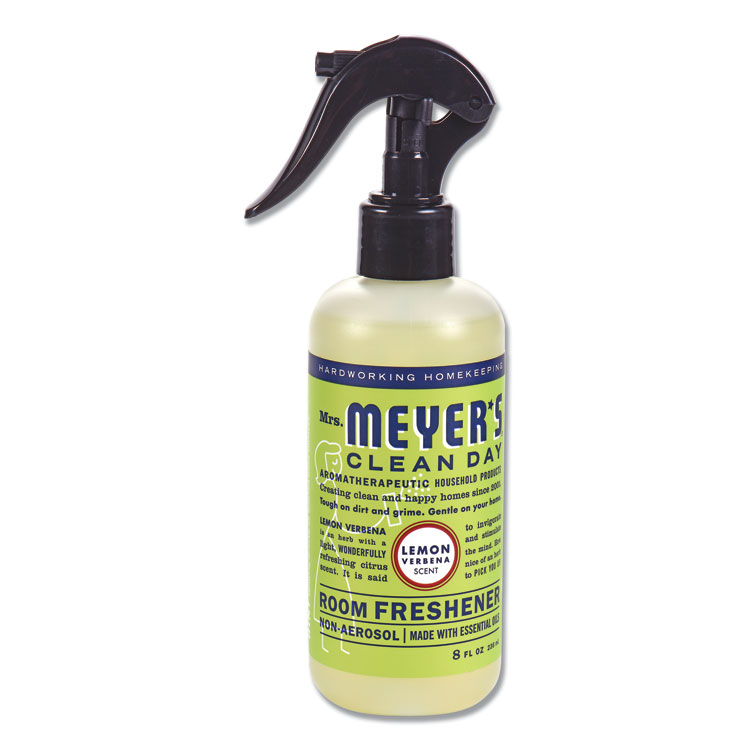 Mrs. Meyer's Clean Day Room Freshener, Lemon Verbena, 8 oz, Non-Aerosol Spray, 6/Carton (SJN374660)