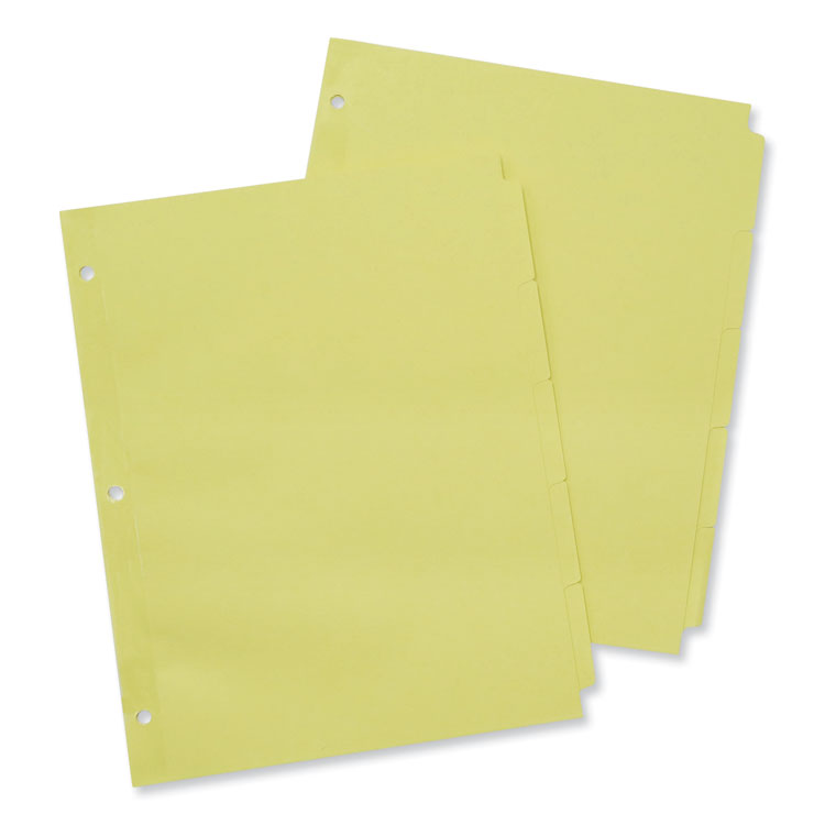 Universal Self-Tab Index Dividers, 5-Tab, 11 x 8.5, Buff, 36 Sets (UNV20836)