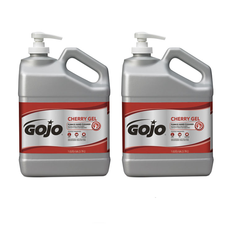 GOJO Cherry Gel Pumice Hand Cleaner, Cherry Scent, 1 gal, 2/Carton (GOJ235802)