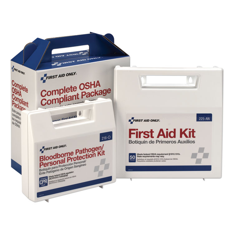 First Aid Only First Aid Kit for 50 People, 229 Pieces, ANSI/OSHA Compliant, Plastic Case (FAO228CP)