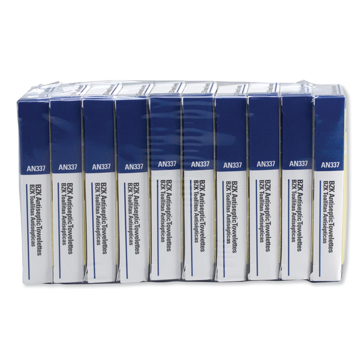 First Aid Only Antiseptic Wipe Refill for ANSI-Compliant First Aid Kits, 100/Pack (FAOAN337)