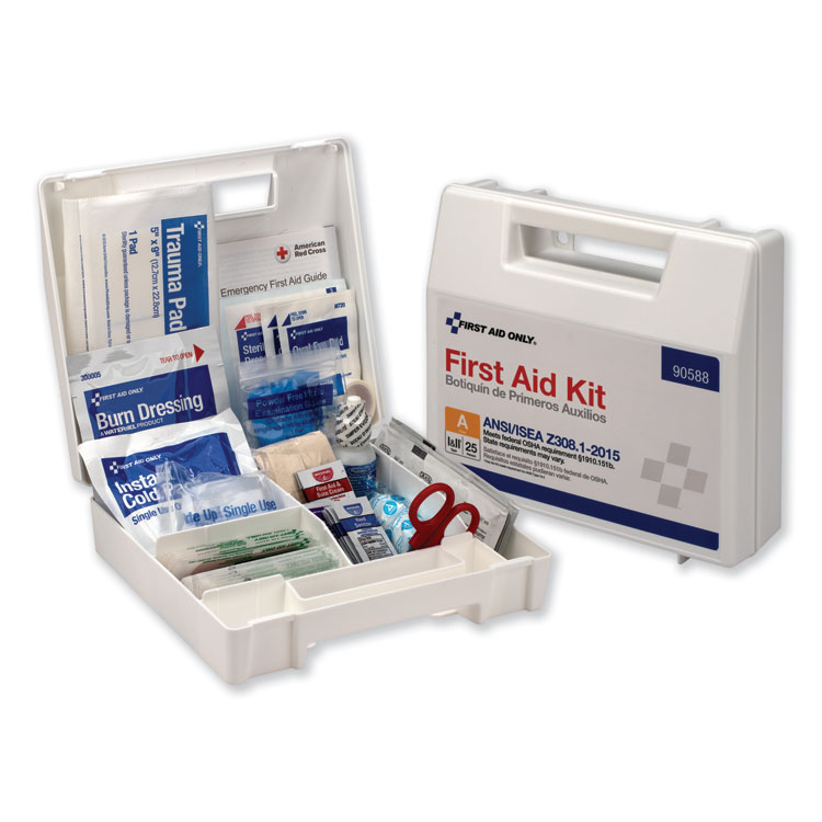 First Aid Only First Aid Kit for 25 People, 89 Pieces, Plastic Case (FAO90588)
