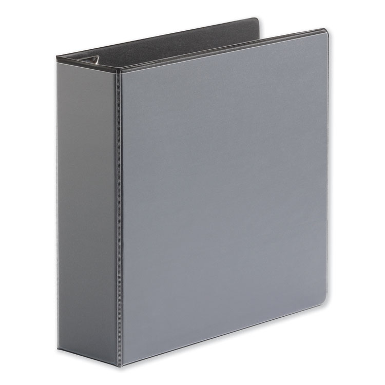 Universal Deluxe Easy-to-Open D-Ring View Binder, 3 Rings, 3" Capacity, 11 x 8.5, Black (UNV30751)