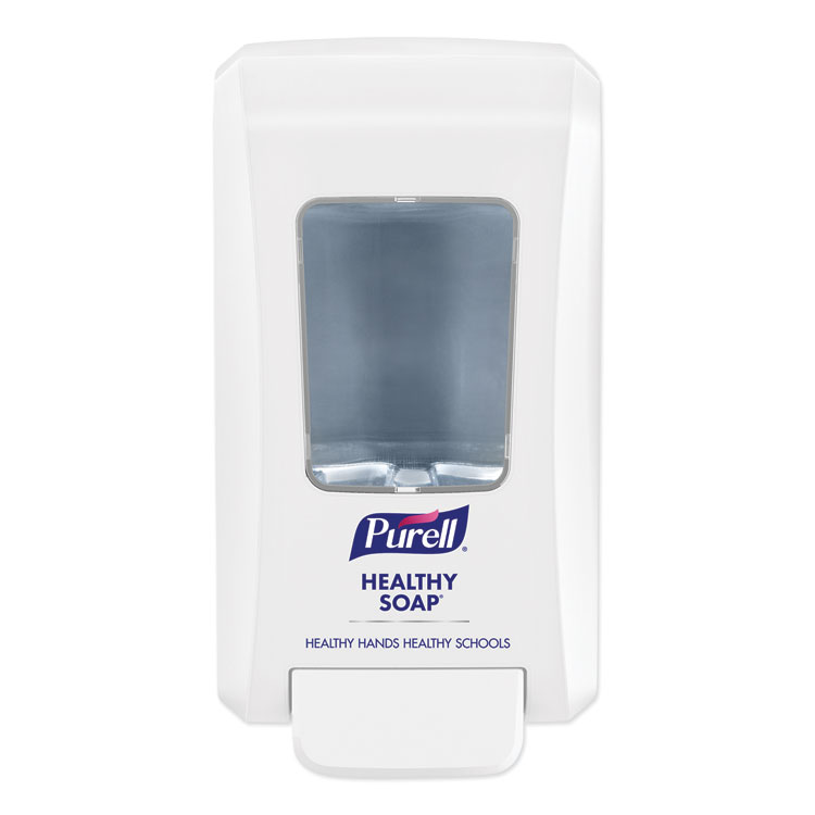 PURELL FMX-20 Soap Push-Style Dispenser, 2,000 mL, 4.68 x 6.5 x 11.66, For K-12 Schools, White, 6/Carton (GOJ524006CT)