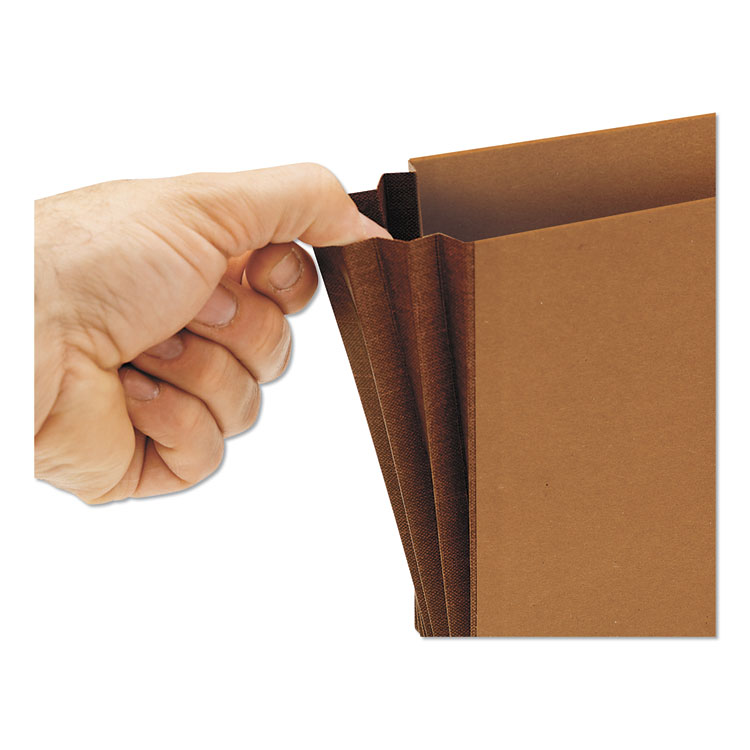 Classic Classic Expanding Wallets with Tear-Resistant Gussets, 3.5" Expansion, 1 Section, Elastic Cord Closure, Legal Size, Redrope (SMD71456)