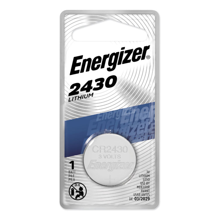 Energizer 2430 Lithium Coin Battery, 3 V (EVEECR2430BP)