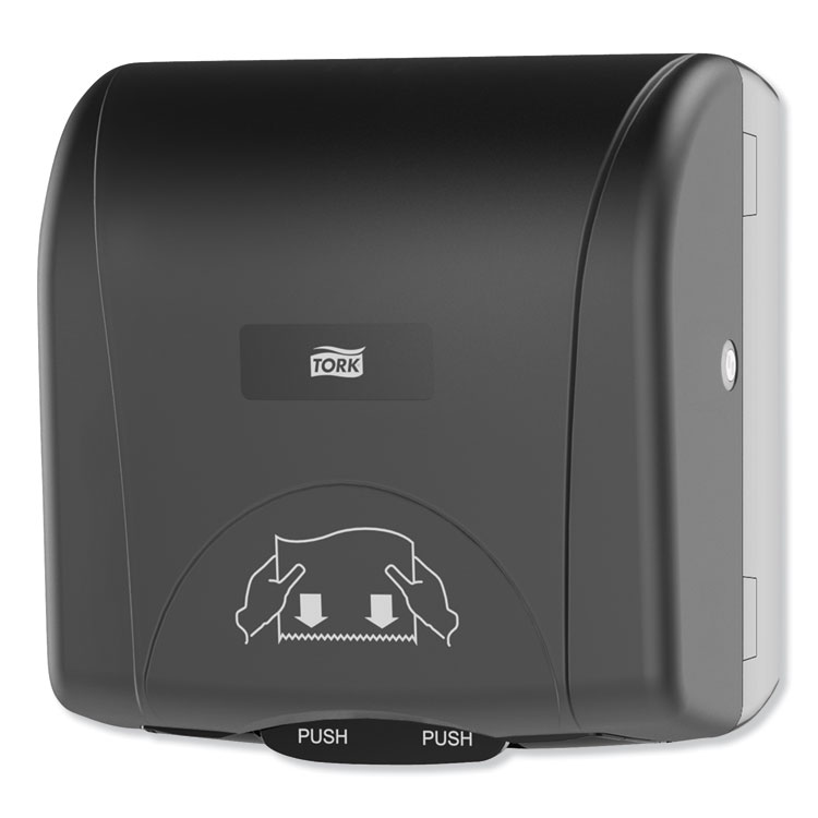 Tork Mini Mechanical Hand Towel Roll Dispenser, For H71 System, 11.75 x 7.5 x 12.5, Black (TRK774728)