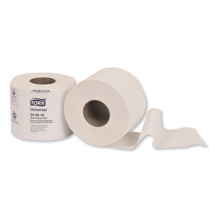 Tork Bath Tissue, Septic Safe, 2-Ply, White, 616 Sheets/Roll, 48 Rolls/Carton (TRK240616)