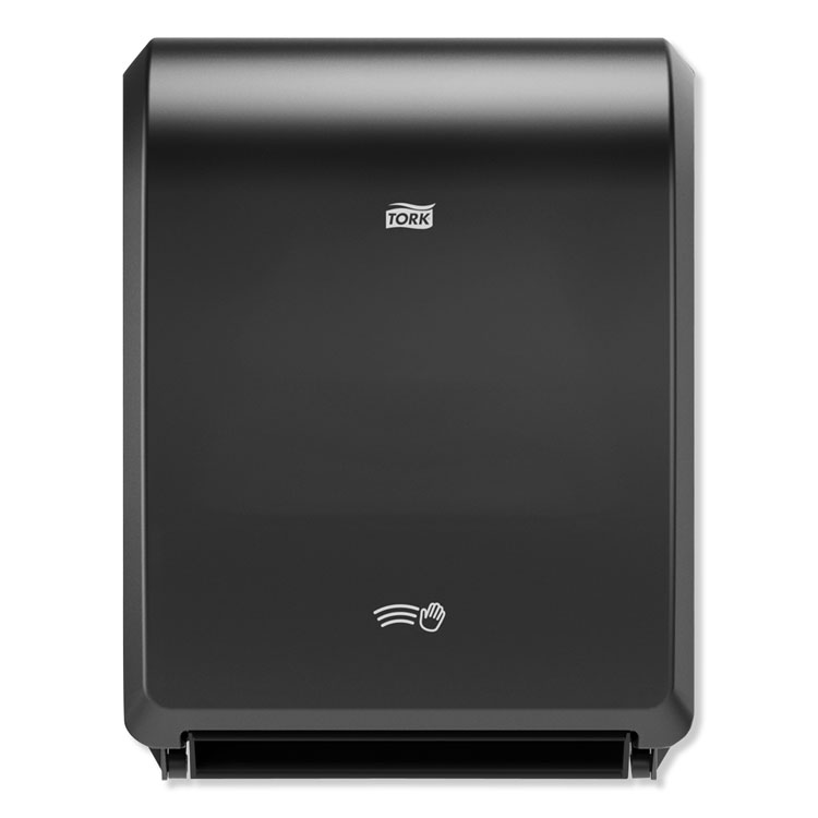 Tork Electronic Hand Towel Roll Dispenser, 8" Roll, 12.32 x 9.32 x 15.95, Black (TRK771828)