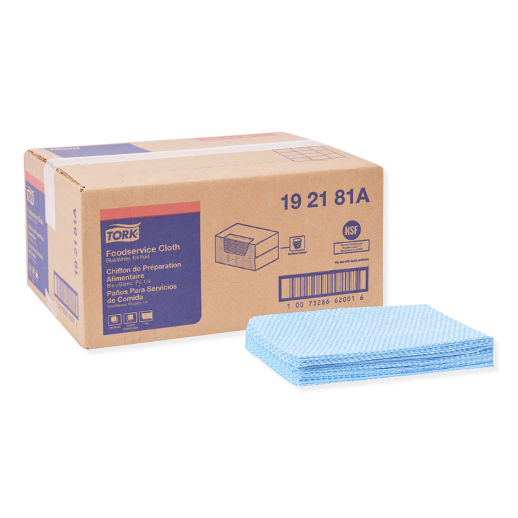 Tork Foodservice Cloth, 13 x 21, Blue, 240/Carton (TRK192181A)