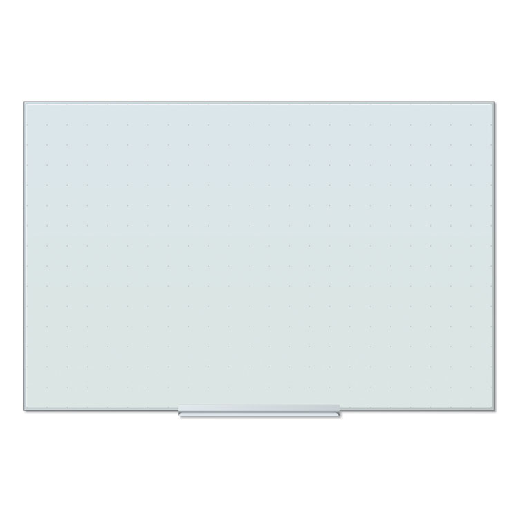 U Brands Floating Glass Ghost Grid Dry Erase Board, 36" x 24" (Actual Size: 35" x 23"), White Surface (UBR2798U0001)